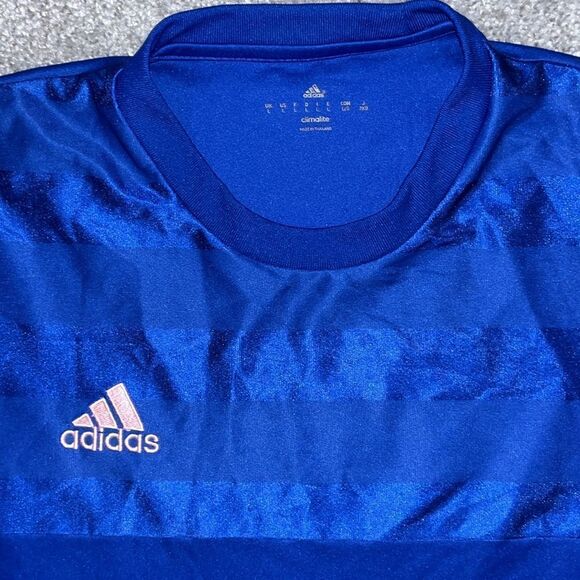 Royal Duke Blue Pink Padded GK Goalie Goal Keeper Jersey Adidas Climalite L Mens - Picture 2 of 4